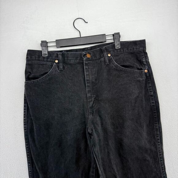 VIntage Wrangler Jeans Men's 34x32 Black 936 Cowboy Cut Slim Fit Denim Western - Picture 4 of 10